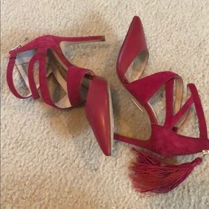 Louise Et Cie dark pink red stiletto pumps